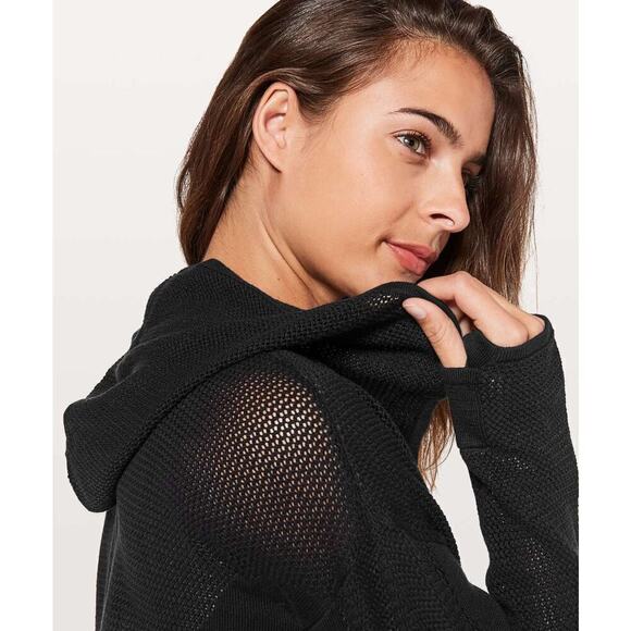 Lululemon Still Movement Wrap Open Cardigan Black Size 8 - Picture 3 of 11